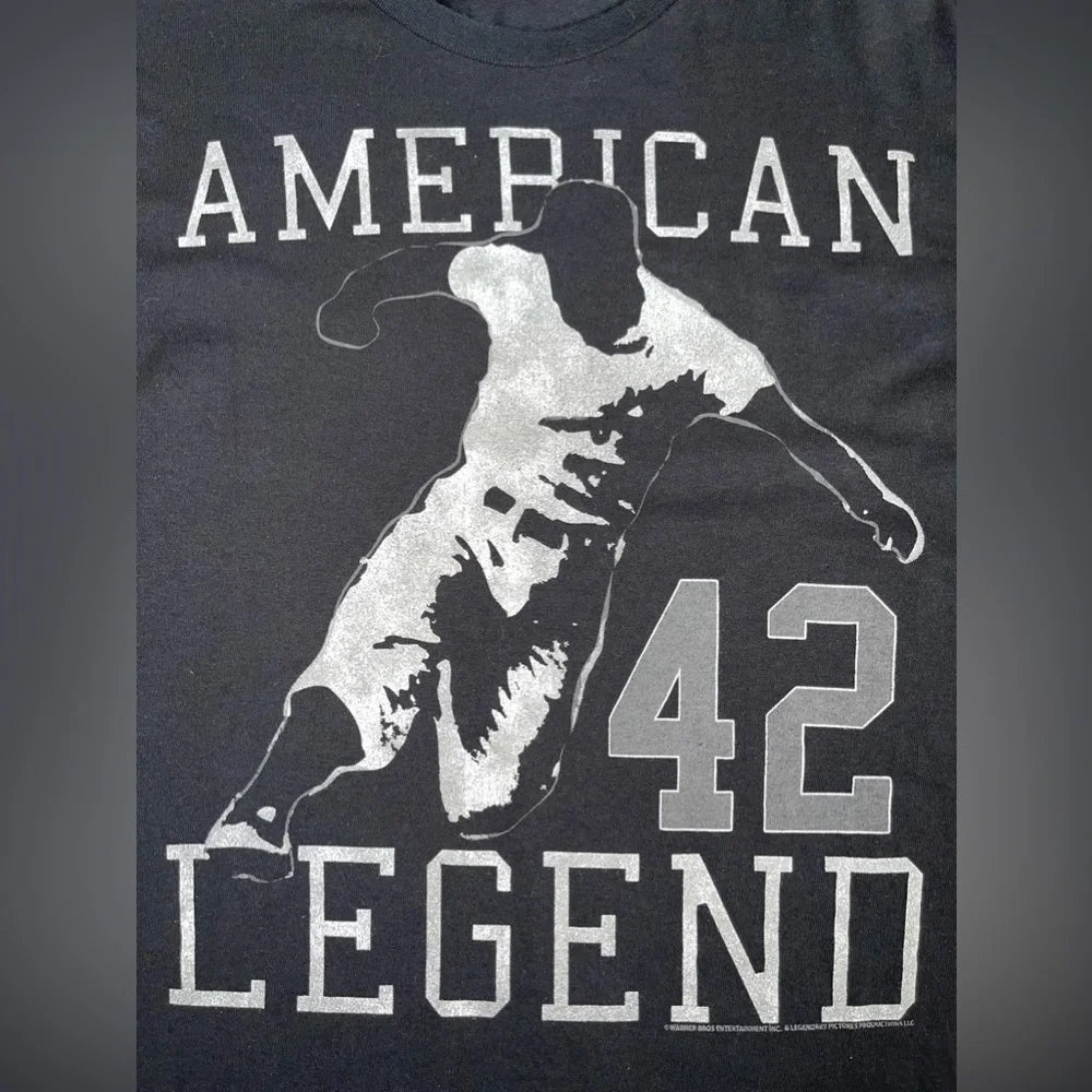 Throwback American legend Jackie Robinson #42 T-Shirt Mens size 2XL‎
